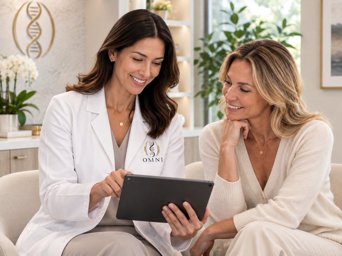 Reviewing a plan with a clinician at Omni Longevity
